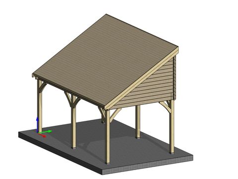 Carport met zadeldak
