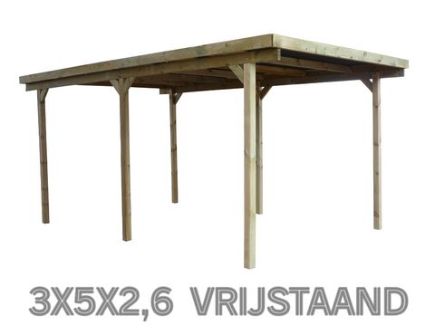 carport vrijstaand 3x5x2,6