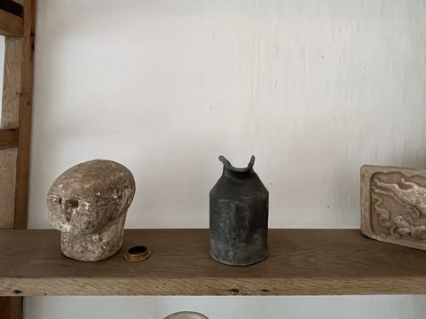4 delige primitieve Wabi Sabi sculpturen