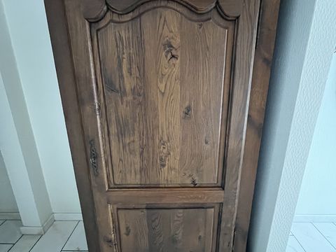 Oak shoe cupboard