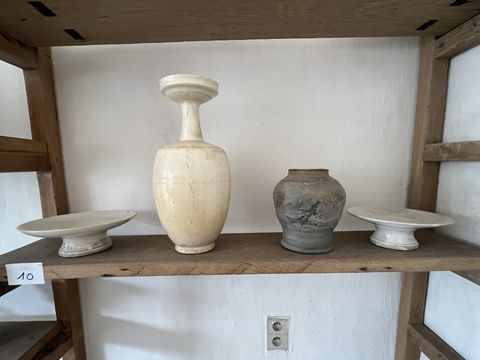 Elegante 4 delige Japandi aardewerk en tazza