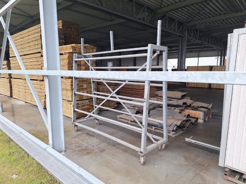 Galvanised steel A-frame transport rack