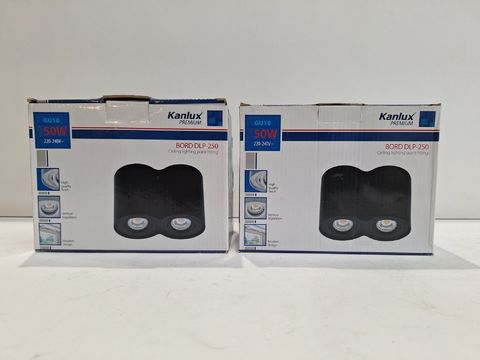 Kanlux BORD DLP-250-B Premium Dubbele Opbouwspot Zwart - Set van 2 stuks