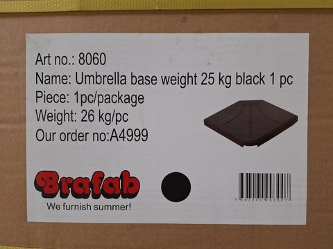 4x Parasolvoet verzwaringselement (25 kg per stuk)