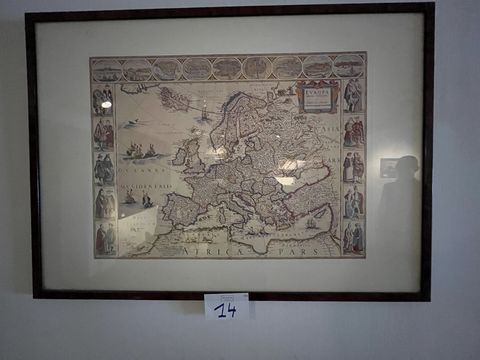 Oude kaart van Europa