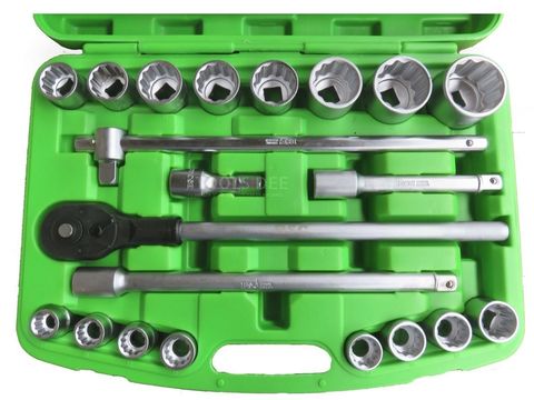 21 delige doppenset 3/4" met ratel BSC