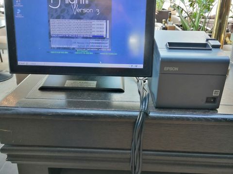 Kassasysteem HP met touchscreen en ticketprinter Epson