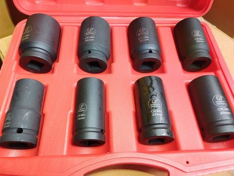 GP Werkstatt Doppenset, kracht 3/4″, 8-dlg