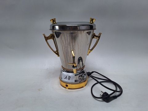 Elektrische Samowar "Hoberg" – RVS / Goud (1300W )