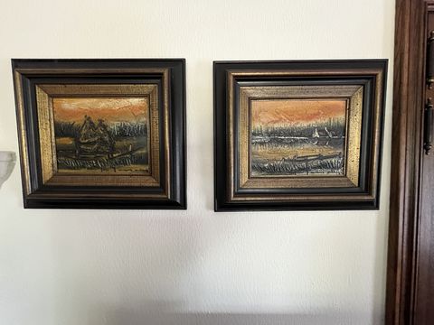 A diptych of oil paintings by the artist Tessely
