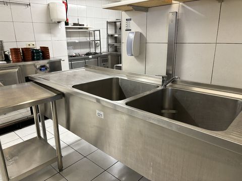 RVS spoel en afwastafel