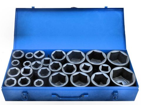 25 Dlg Zware Krachtdoppenset 1" 17-75mm