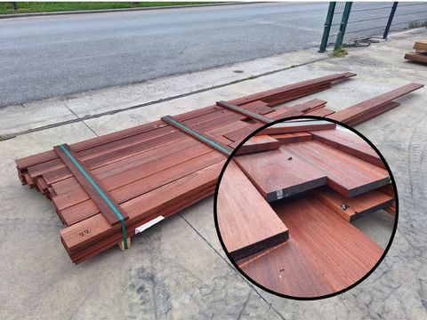 Padouk terrasplanken 20x142 MM Bfix, +/-18 m2. B-kwaliteit