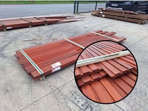 Padouk gevelbekleding triple 20x140 MM, +/- 7,5m2. B-kwaliteit