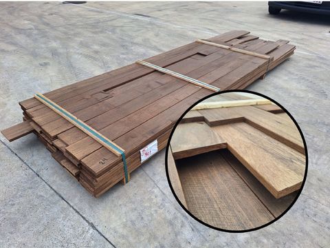 Thermo Frake terrasplanken 20x142 MM Bfix, +/-25 m2. B-kwaliteit
