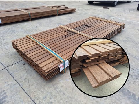 Thermo Frake gevelbekleding 20x140 MM, +/- 205m2. B-kwaliteit