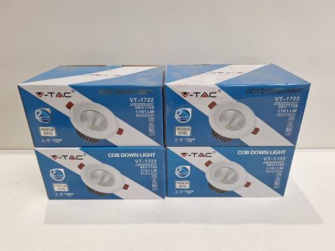 V-TAC VT-1722 Premium Series COB LED Downlight 22W - Set van 4 stuks