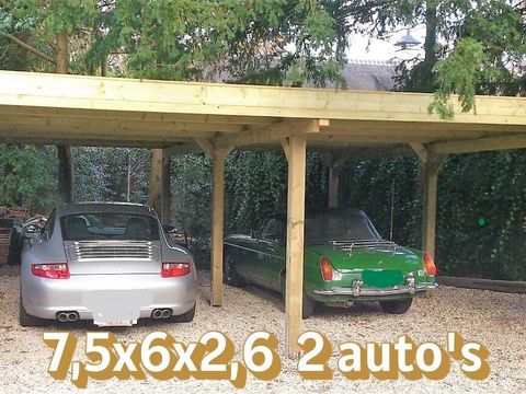 carport 2 autos 7,5x6x2,6