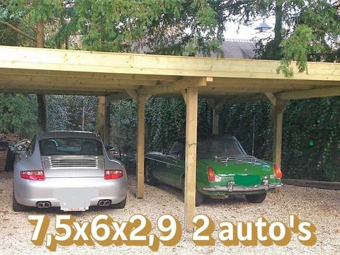 carport 2 autos 7,5x6x2,9