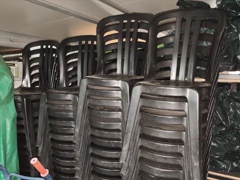 Plastieken tuinstoel zwart (10x)