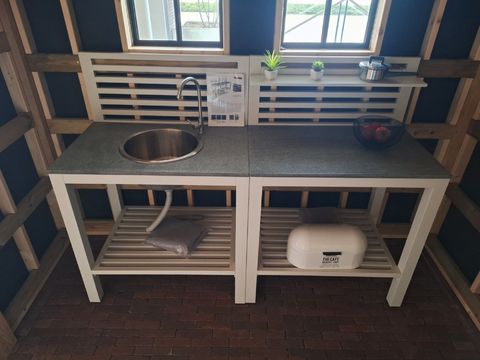 2- delig Brafab Bellac -Buitenkeuken met Spoelmodule(wit)