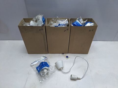30x V-TAC Pendant Lamp Holders (E27) - Wit