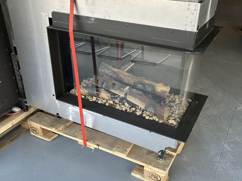 Gashaard Faber MARTIX 800/500RD roomdivider, 9 KW ? Showroom model gebrand, inbouw toetsel