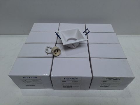 12 stuks Noxion Deep Inbouwspots - Sand White - Vierkant