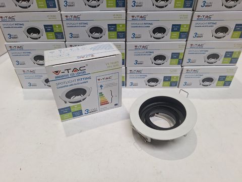 Groot Lot V-TAC Ronde Inbouwspots (Wit/Zwart) – 51 Stuks