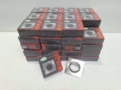 Lot Vision-EL Vierkante Inbouwspots (Zilver/Argent) – 60 Stuks