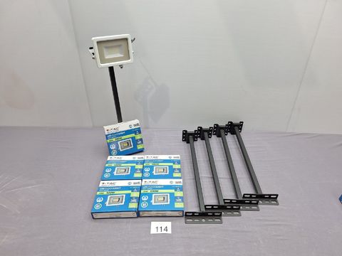 5 stuks V-TAC LED Floodlights (20W / 100W Equivalent) met Statieven
