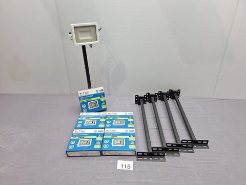5 stuks V-TAC LED Floodlights (20W / 100W Equivalent) met Statieven