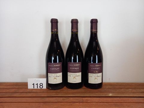 Stéphane Robert Cornas Domaine du Tunnel 2004 ,3 flessen