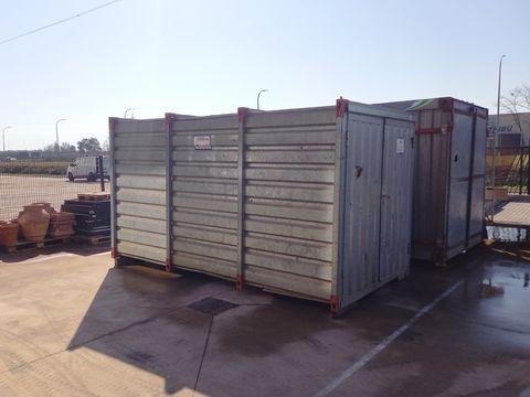 Container incl.inhoud afm.L390xB220xH220cm