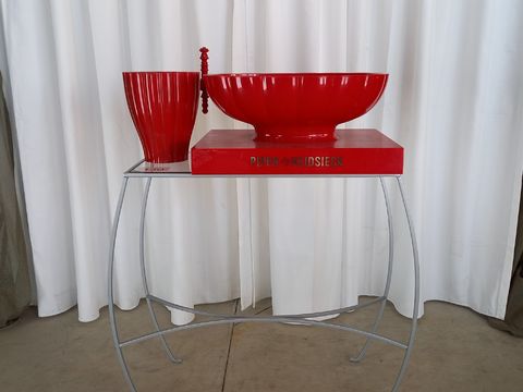 Lot Champagne ijsemmers Piper-Heidsieck+design dressoir