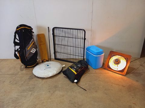 Lot met terrasverwarming,golftas,tent,bench en frigobox