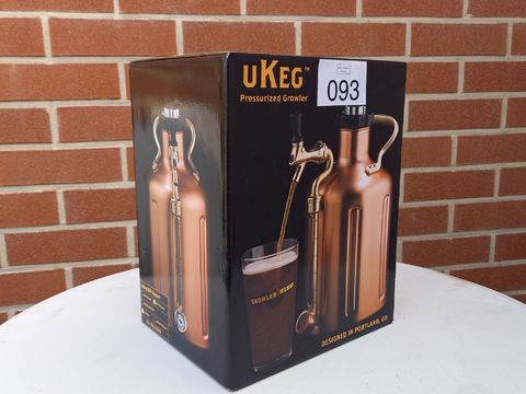 Mini thuis biertap 3,8 liter uKeg 128 koper Growlerwerks(nieuw in doos)