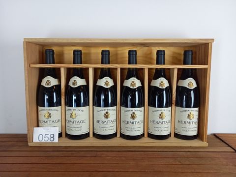 Hermitage, Gambert de Loche, 3 flessen 2000 en 3 flessen 2001,750 ml