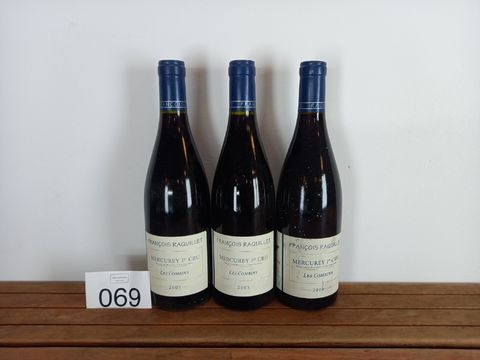 Mercurey 1 er cru, Les Combins, Raquillet, 2 flessen 2005 en 1 fles 2004