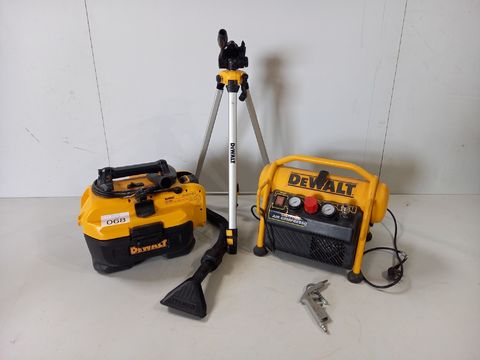 Dewalt compressor,statief en accu stofzuiger