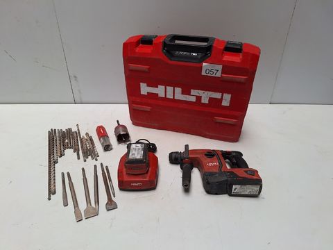 Hilti TE 6-22 snoerloze boorhamer met koffer,boren en beitels