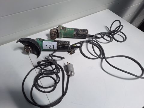 2 Hitachi haakse slijpers