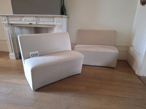 2 mobiele gestoffeerde eetkamerbanken "Mountain"