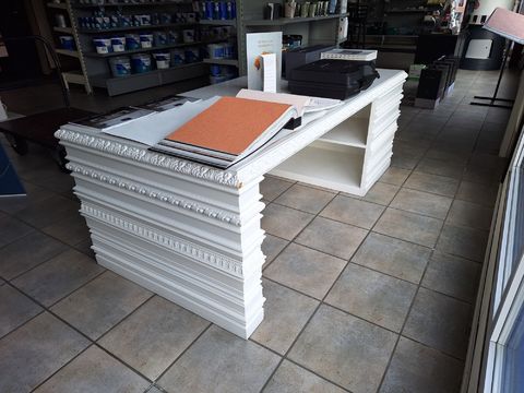 Wit bureau L200xB95xH74cm