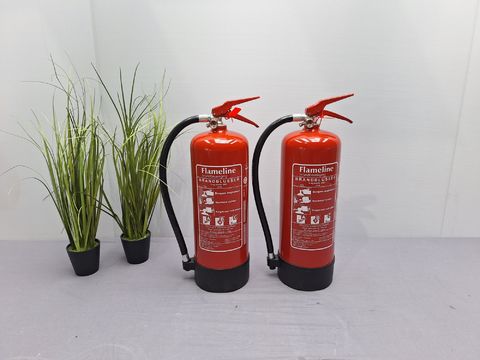 2 Professionele poederbrandblussers van het merk Flameline