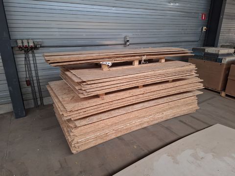 OSB-platen – ca. 50 stuks, diverse afmetingen