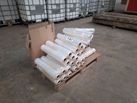 Partij wikkelfolie – ca. 50 cm breed, transparant en wit