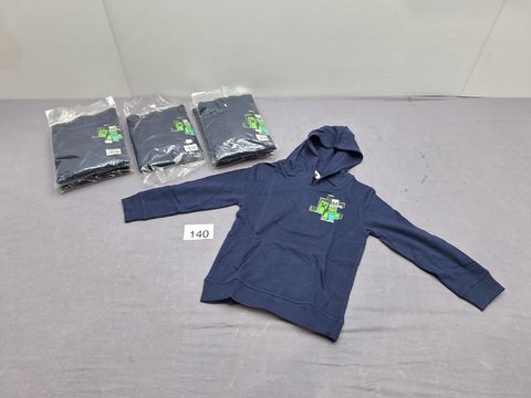 Minecraft hoodies (x6) – donkerblauw, met Creeper-print