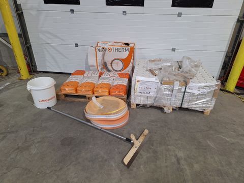 Variotherm vloerverwarmingspakket – VarioProFile buis 300 m + Compact panelen + vulmassa + toebehoren