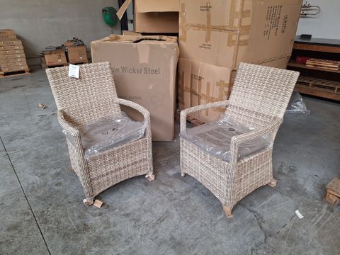 6x Robin Wicker Tuinstoelen (Nieuw in doos)